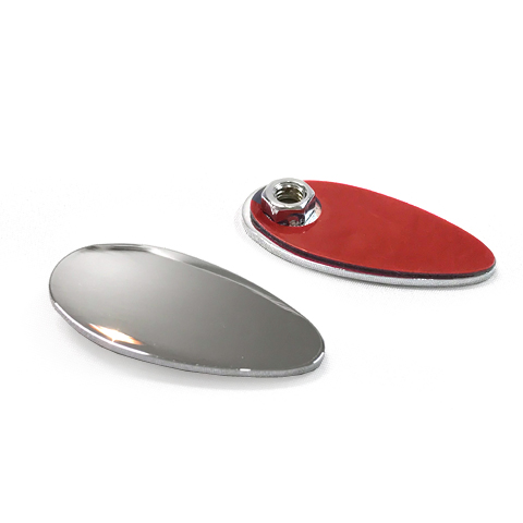 ハーレー リアウインカーホールカバープレート フェンダーストラット貼り付けタイプ（左右2枚セット） クロームメッキ