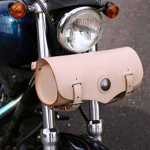 レザーツールバッグ コンチョ付き ブラック