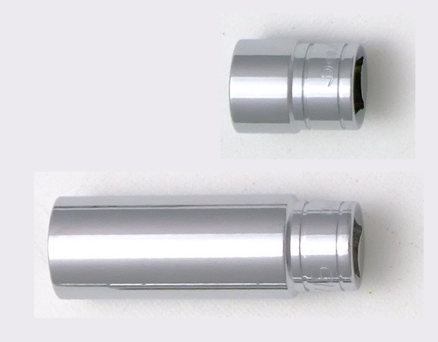 9/16、1/2インチソケット 差込角3/8sq（9.5mm） 2個セット